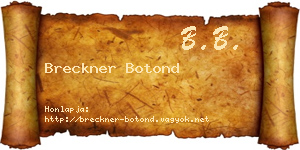 Breckner Botond névjegykártya